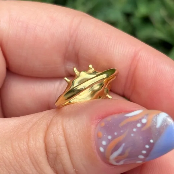 Annoushe Raw Irregular Pearl and Pink Tourmaline Ring - Picture 6 of 7